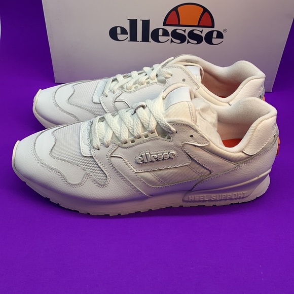Ellesse  Menś  contrast leather trainers in white  Size 11 - Picture 9 of 15